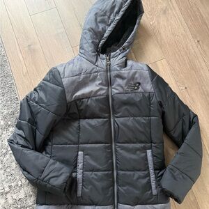 New Balance Black and Gray Puffer Jacket